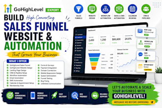 build gohighlevel sales funnel ghl website go high level CRM workflow automation