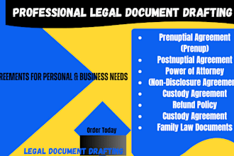 do prenuptial agreement, power of attorney, nda prenup, postnup, refund policy