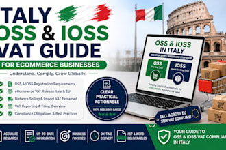 prepare an italy oss and ioss vat guide for ecommerce businesses
