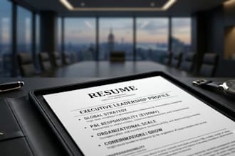 write a executive resume for c suite vp and board director