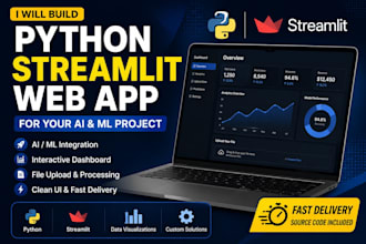 build a custom streamlit web app with ai integration in python