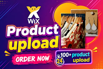 upload or import products to your shopify, wix store