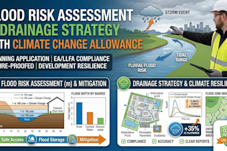 do a flood risk assessment and drainage strategy with climate change allowance