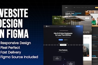 do figma design, saas website, and website ui ux design in figma