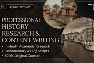 do professional history research and content writing