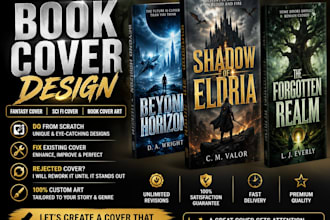do, fix, rejected book cover design, fantasy cover, sci fi cover, book cover art