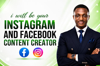 be your instagram and facebook content creator