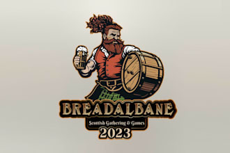 design broad scottish gathering games logo
