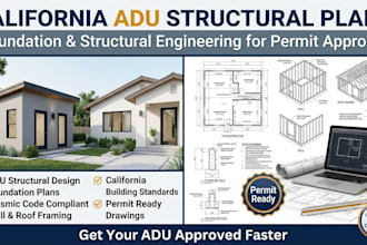 california adu structural engineering, foundation and framing plans
