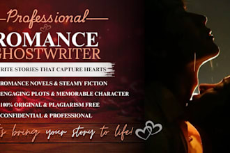 ghostwrite your romance novel or steamy fiction
