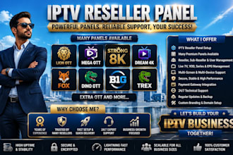 create stable reseller panel, strng8k, dream 4k, lion ott, mega ott, trex, b1g