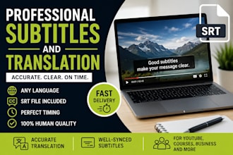 create accurate multilingual subtitles and translate videos professionall
