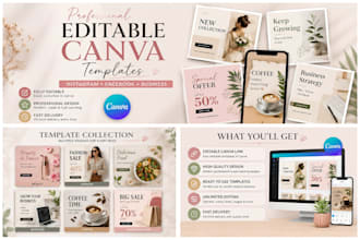 design professional editable canva templates