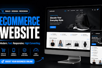 ecommerce website design using elementor pro and woocommerce store