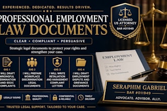 draft wrongful termination and eeoc complaints as a US attorney employment law