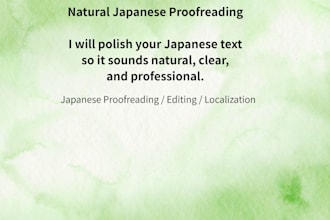 proofread and polish your japanese text naturally