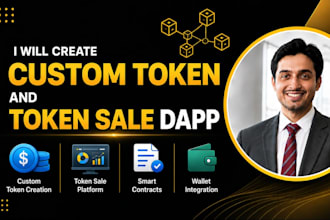 create custom crypto token and token sale dapp