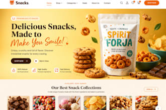 design snacks shopify chocolate ice cream website candy food delivery website