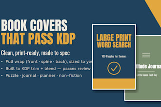 design a print ready KDP book cover for your paperback or ebook