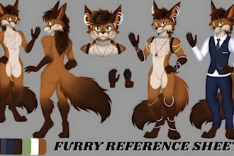 design a furry character design anime fursona nsfw anthro oc illustration