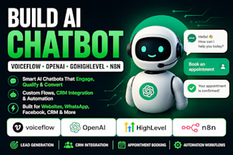 build ai chatbot with voiceflow openai gohighlevel n8n