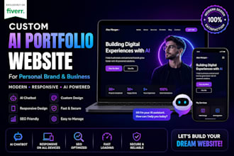 design a custom ai portfolio website for personal brand and business