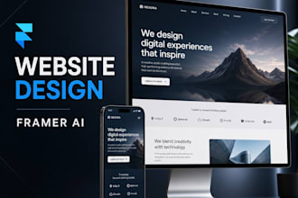design a modern website or landing page using framer ai