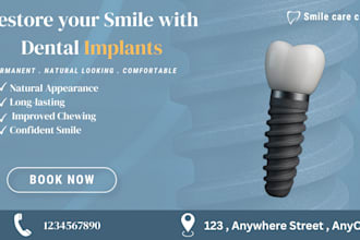 design professional dental, medical social media posts