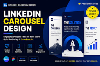 design premium linkedin carousel posts for personal brands and saas