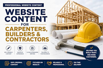 write website content for carpenters, builders and contractors