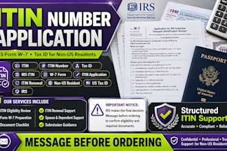 prepare your irs itin application and form w7 for non us residents