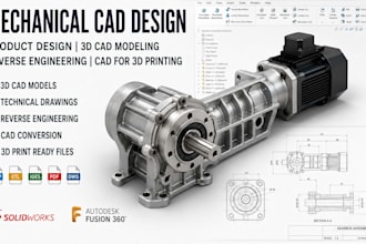 do mechanical cad design, reverse engineering, cnc machining and cad conversion