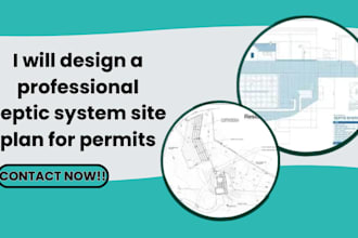 design a professional septic system site plan for permits