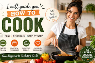 teach you how to cook delicious meal  with easy step by step lessons