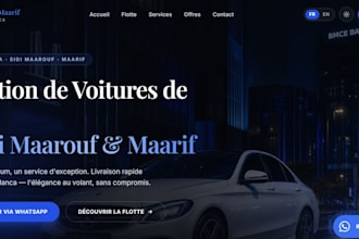 build a car rental booking website for luxury branding