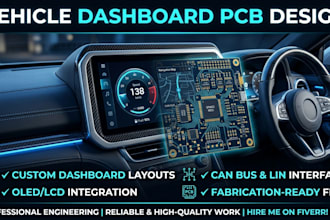 develop tft lcd digital dashboard pcb for vehicles