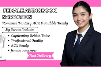 record romantasy and fantasy female audiobook narration