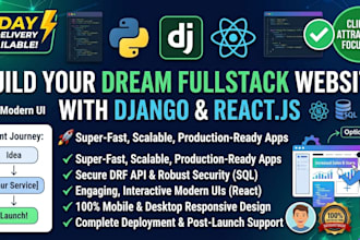 build a full stack website in django and react