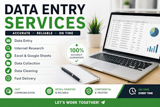 do data entry, internet research and admin support