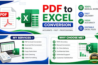 do PDF to excel data conversion