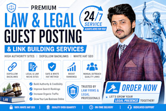 rank law and legal sites via legal blogs, law backlinks and legal guest posts
