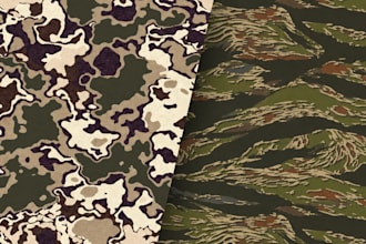 seamless camouflage pattern design