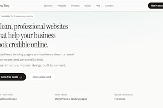 build a modern responsive landing page