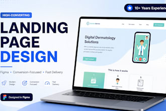 design a modern, conversion focused landing page in figma