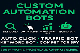 dev a python keyword search bot, competitor bot, web scraping, auto bot click