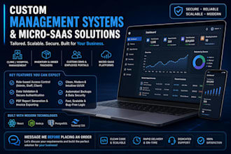 build a custom management system, CRM, or micro saas web app