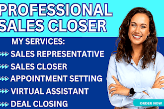 sales representative high ticket sales closer salesperson sales agent b2b sales