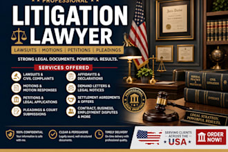 draft lawsuits, motions, petitions, and legal pleadings