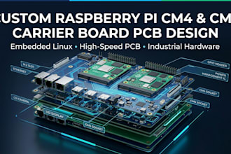 design custom raspberry pi cm4 cm5 compute module carrier board pcb