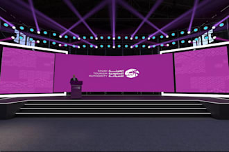 make realistic 3d stage, concert and event lighting design